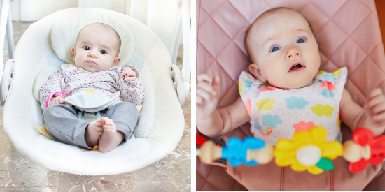 baby swing and baby bouncer
